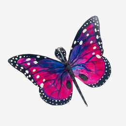 Black & Pink Butterfly Clip-On Ornament
