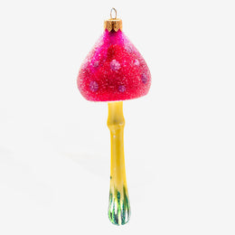 Pink & Red Mushroom Ornament