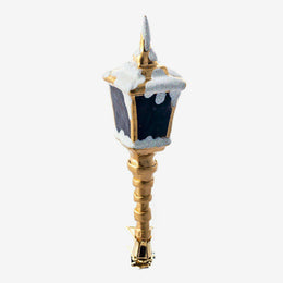 Gold Clip-On Lantern with Snow Ornament