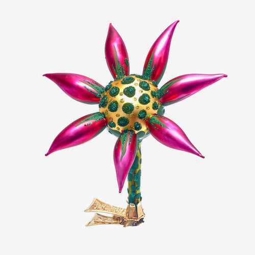 Yellow & Pink Clip-On Flower Ornament