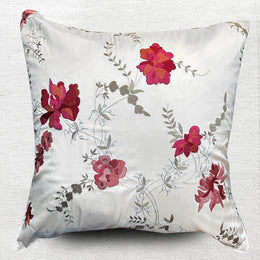 Claire Silk Cushion in Ivory