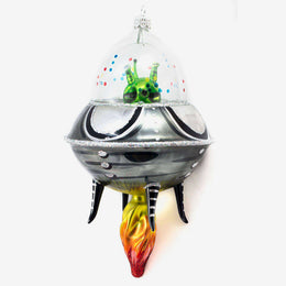 Spaceship with Alien Ornament