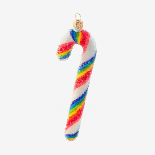 Beaded Multicolor Candy Cane Ornament