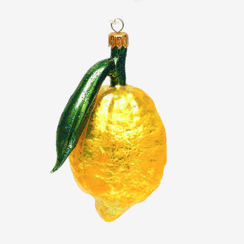 Lemon With Leaf Ornament
