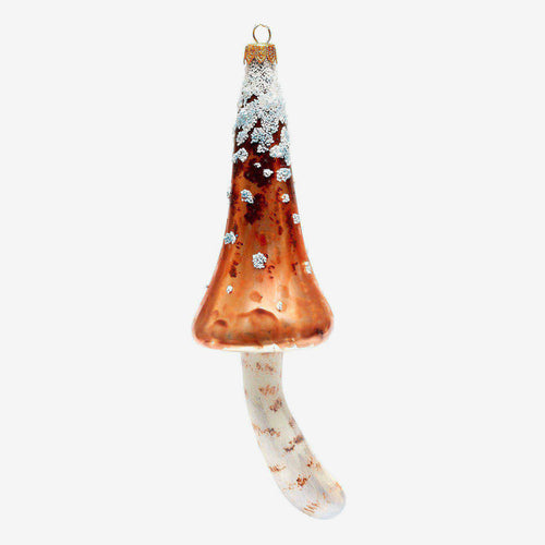 White & Brown Mushroom Ornament