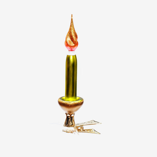 Green Clip-On Candle Ornament