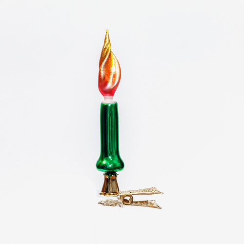 Green Clip-On Candle Ornament