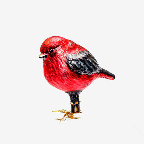 Red Cardinal Bird Clip-On Ornament