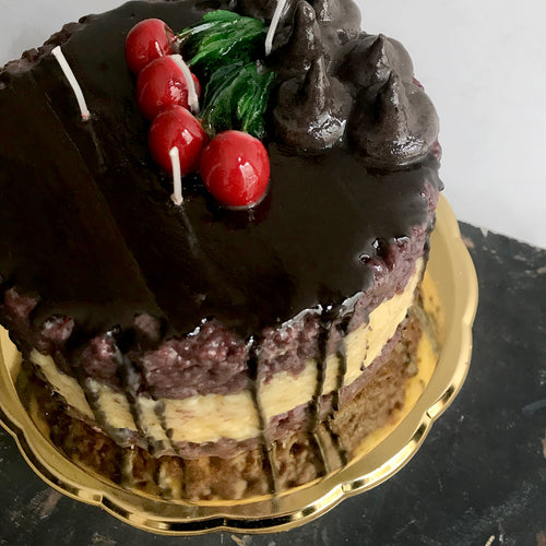 Chocolate Cherry Candle Cake