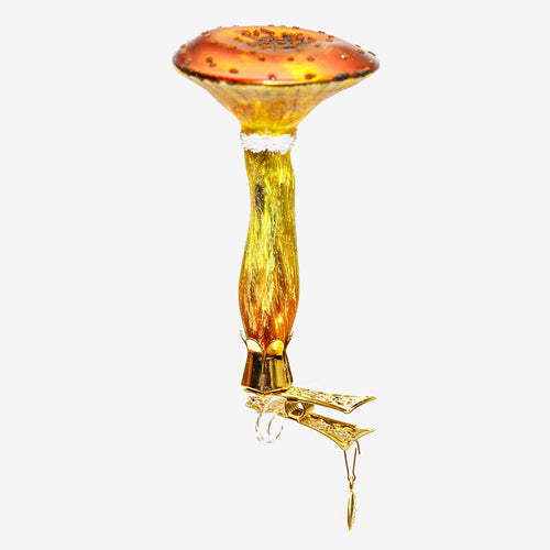 Yellow & Brown Mushroom Clip-On Ornament