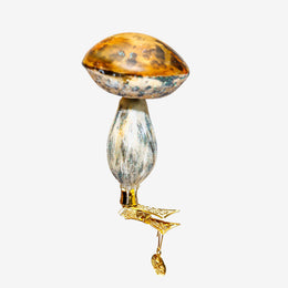 Brown & Grey Mushroom Clip-On Ornament