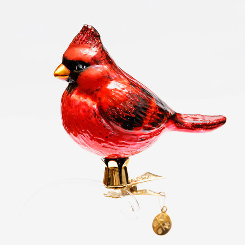 Red Cardinal Bird Clip-On Ornament