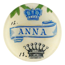 Anna is a four inch round place handmade in our New York City studio