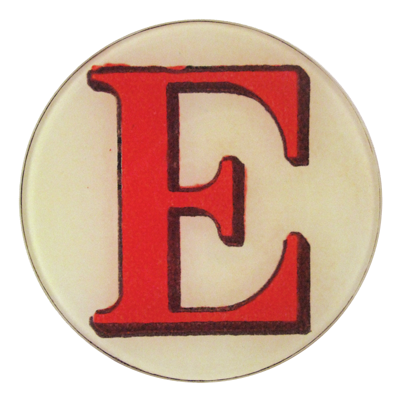Red Script E Red Letter E