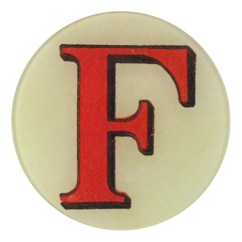 F Initial Red Red Letter F — John Derian Company Inc