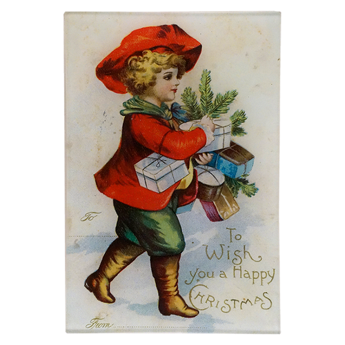 john derian To Wish You a Happy Christmas 6 x 9" Rect. Tray