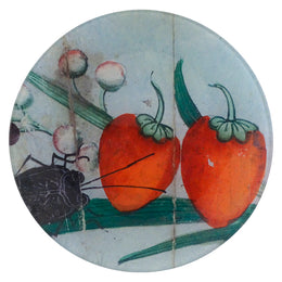 18c Fan Detail - Strawberries - FINAL SALE