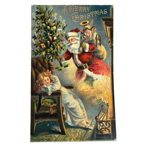john derian Santa's Visit (A Merry Christmas) 7 x 11.5" Rect. Tray