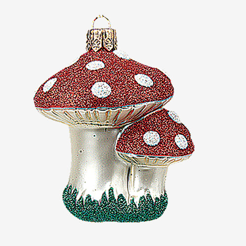 Red Mushrooms Ornament