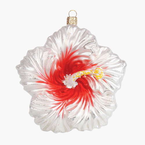 White Hibiscus Ornament