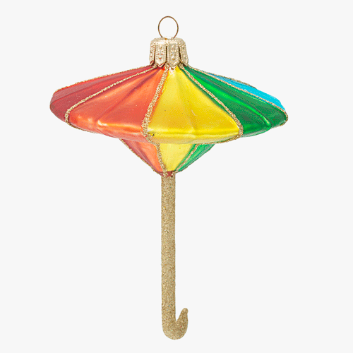 Rainbow Umbrella Ornament