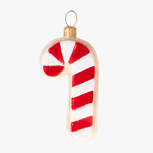 Candy Cane Biscuit Ornament