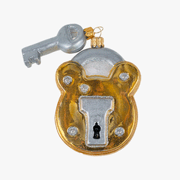 Padlock with Key Ornament