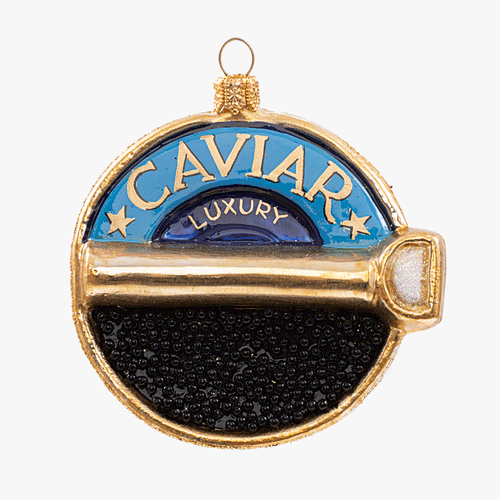 Black Sturgeon Caviar Can Ornament