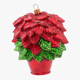 Poinsettia in Pot Ornament