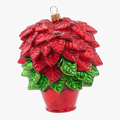 Poinsettia in Pot Ornament