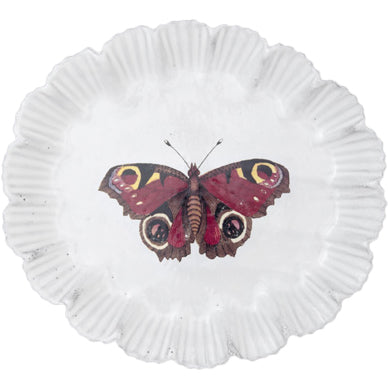 Burgundy Butterfly Dinner Plate