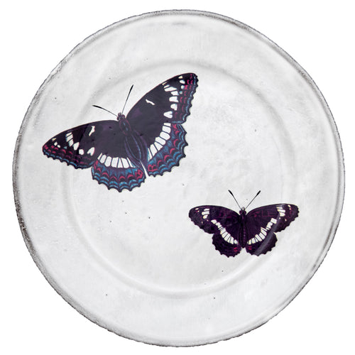 Two Flying Butterflies Plate