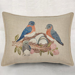 Bluebird Nest Pocket Pillow