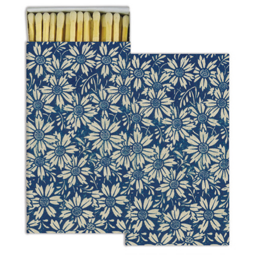 Floral Collage four inch matchbox with fifty sticks