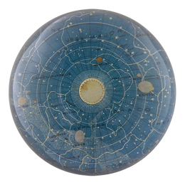 Blue Universe handmade decoupage dome paperweight