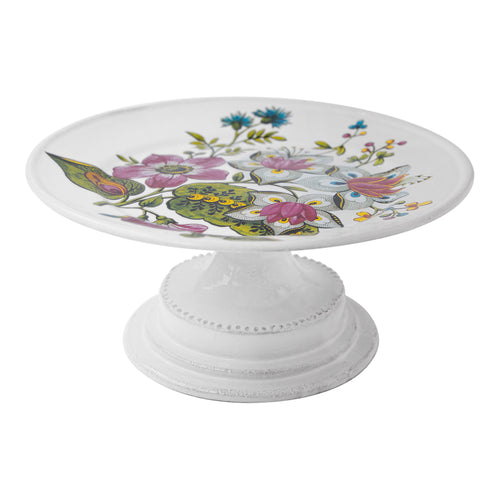 Floral Wallpaper Plate on Stand