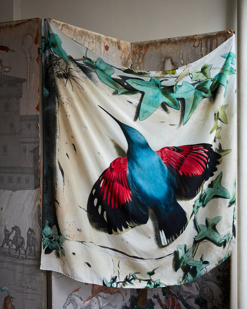 Hummingbird Silk Scarf