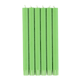 Set of 6 Candles in Grass Green