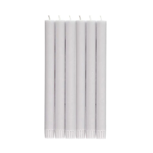 Set of 6 Candles in Gull Grey