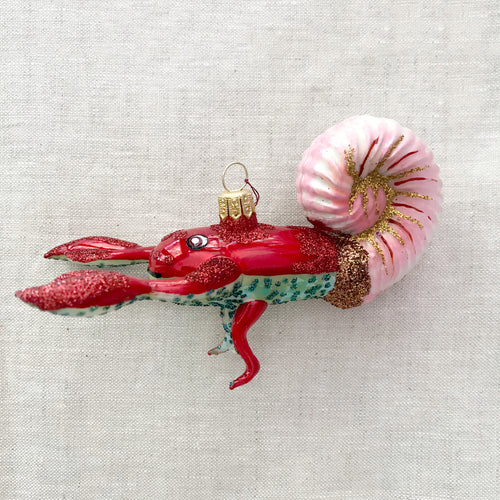 Hermit Crab with Pink Shell Ornament
