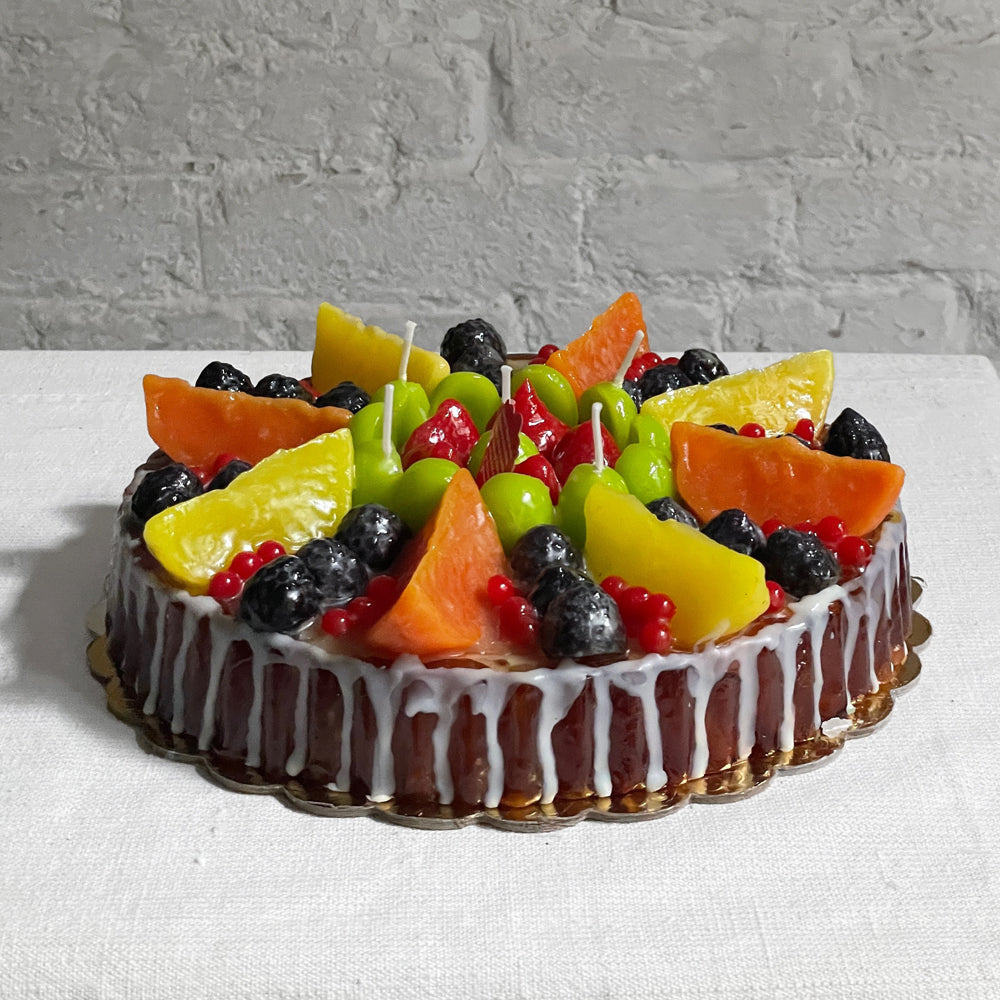 Crostata Frutta Orange Fruit Pie Candle