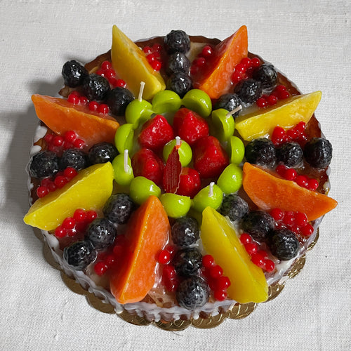 Crostata Frutta Orange Fruit Pie Candle