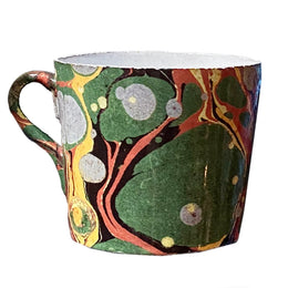Cup with Green, Red & Yellow Marble Exterior