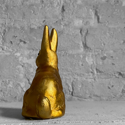 Papier Mâché Seated Gold Bunny