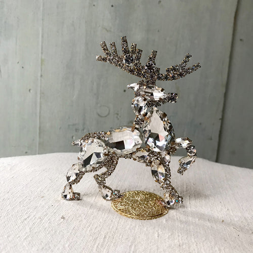 Nostalgic Small Glass Jeweled Deer