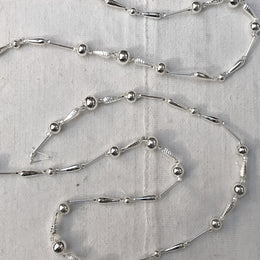 Beaded Silver Glass Garland