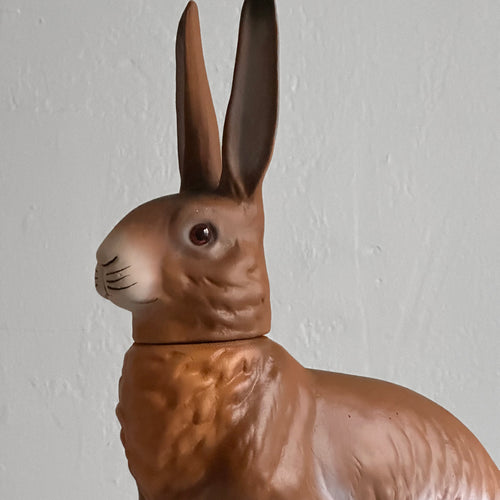 Papier-Mâché XL Light Brown Seated Bunny