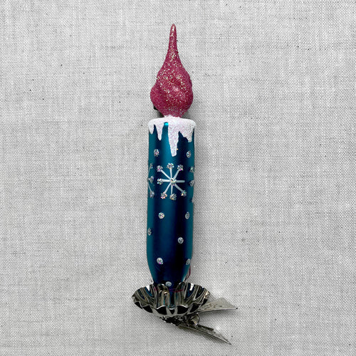 Blue Candle Clip-On Ornament