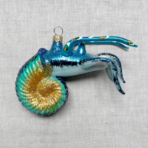 Blue Shrimp Ornament