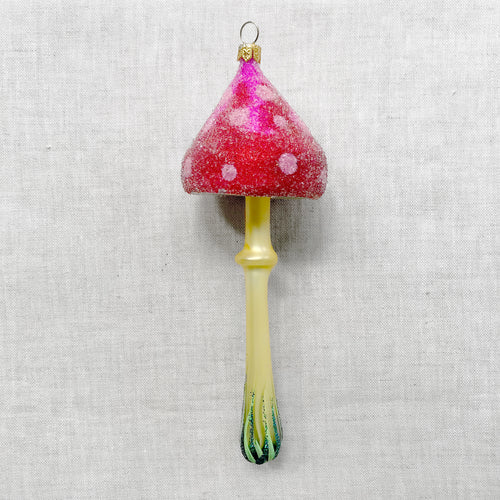 Pink & Red Mushroom Ornament